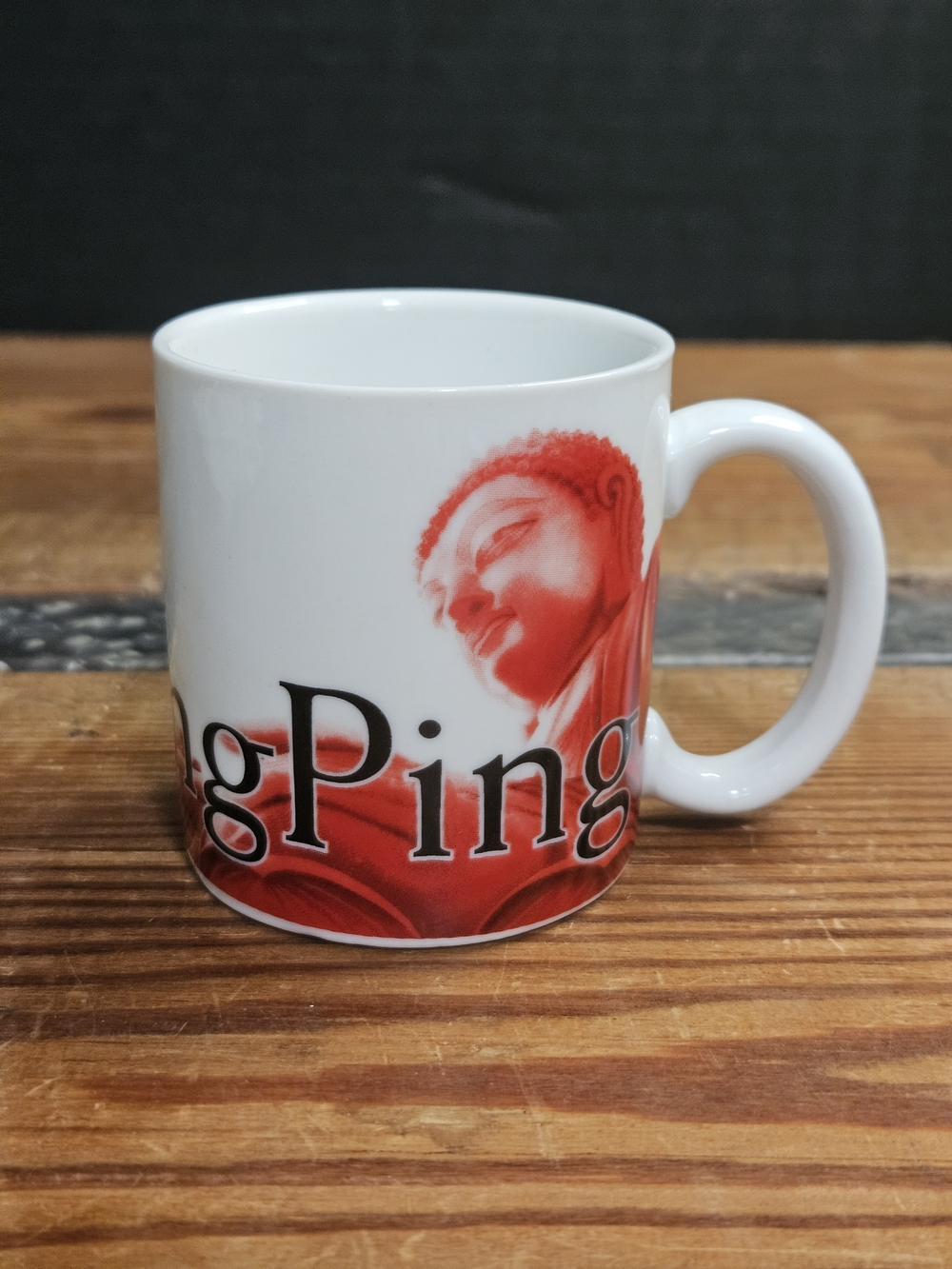 Starbucks City Series White Mug with Red Buddha Graphic